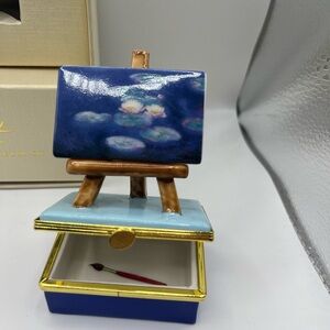 2012 Metropolitan Museum Of Art Monet water lilies night effect Trinket Box